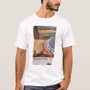 British Railways Girl Looking over a Cliff T-Shirt