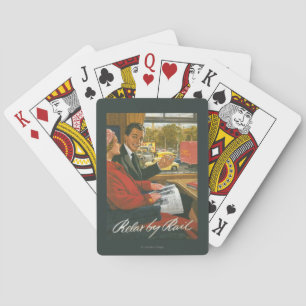 British Railways Relax by Rail Poster Playing Cards