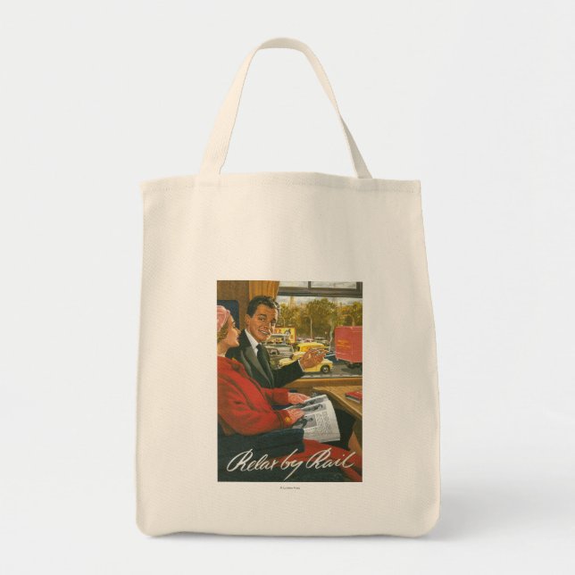 British Railways Relax by Rail Poster Tote Bag (Front)