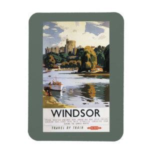British Railways Windsor Castle Thames Poster Magnet