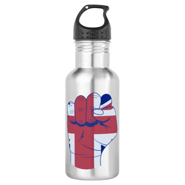 British Raised Fist 710 Ml Water Bottle (Front)