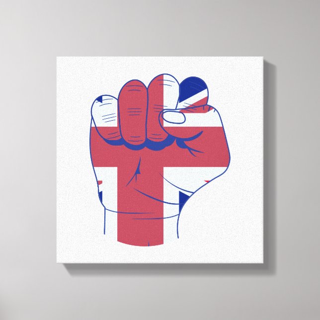 British Raised Fist Canvas Print (Front)