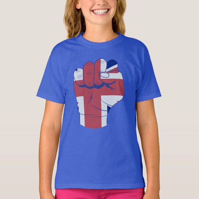 British Raised Fist T-Shirt (Front)