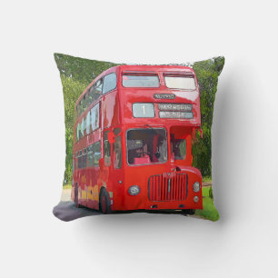 BRITISH RED BUS CUSHION