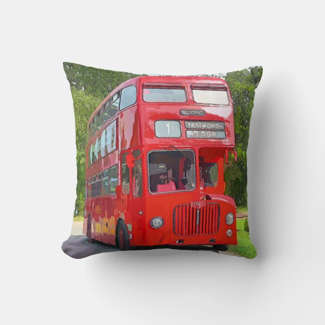BRITISH RED BUS CUSHION (Front)