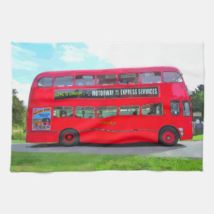 BRITISH RED BUS TEA TOWEL