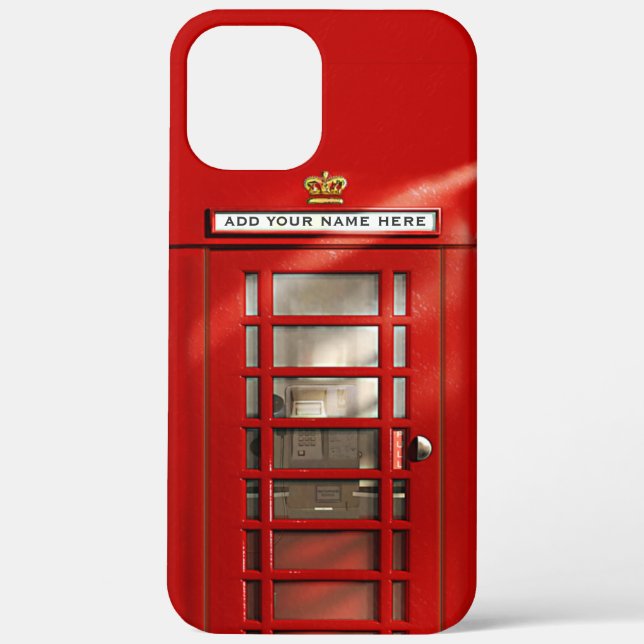 British Red Telephone Booth Personalised Case-Mate iPhone Case (Back)
