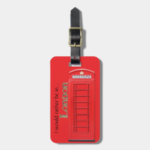 British Red Telephone Box Luggage Tag