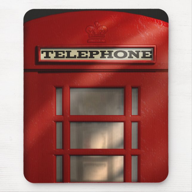 British Red Telephone Box Mousepad (Front)