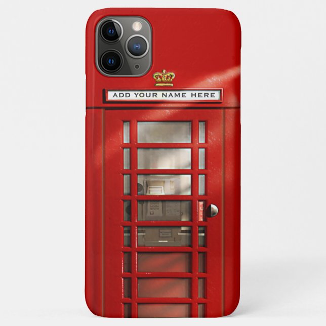 British Red Telephone Box Personalised Case-Mate iPhone Case (Back)