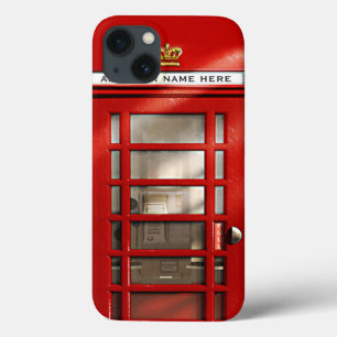 British Red Telephone Box Personalised iPhone 13 Case