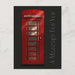 British Red Telephone Box Postcard