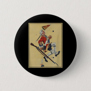 British Redcoat Soldier Dodges Bullets - American  6 Cm Round Badge