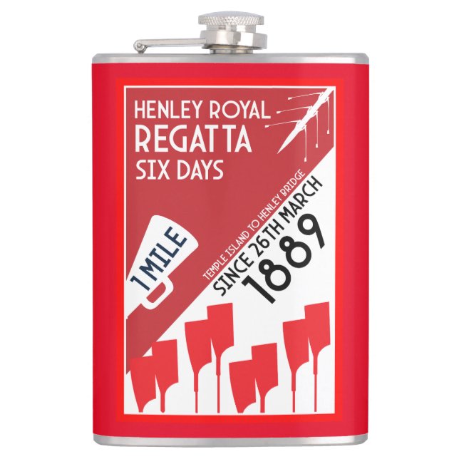 British River Thames Regatta Hip Flask (Front)