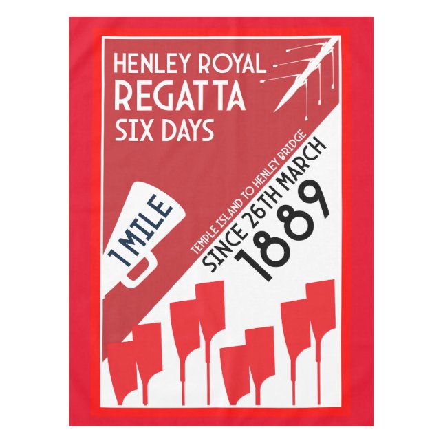 British River Thames Regatta Tablecloth (Front)