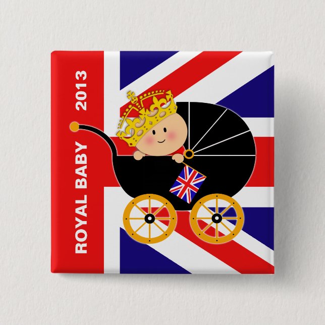 British Royal Baby Button (Front)