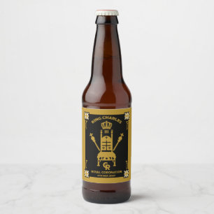 British Royal Coronation King Charles III     Beer Bottle Label
