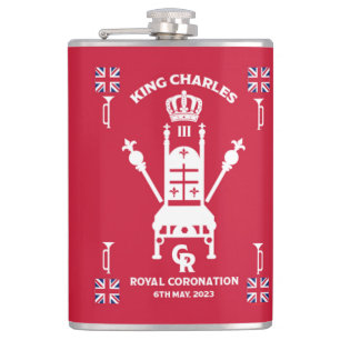 British Royal Coronation King Charles III    Hip Flask
