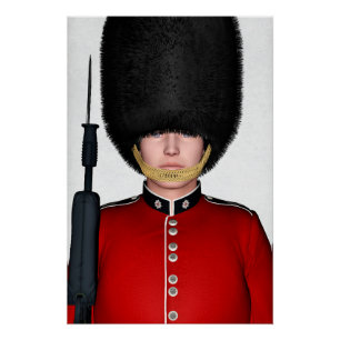 British Royal Guard Soldier London Art Poster