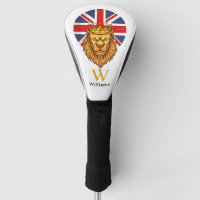 BRITISH Royal Lion Monogram  Golf Head Cover