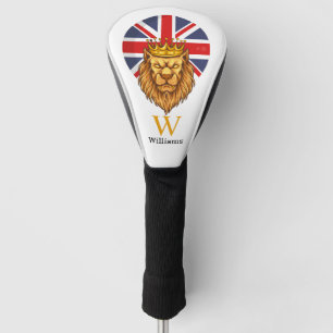 BRITISH Royal Lion Monogram  Golf Head Cover