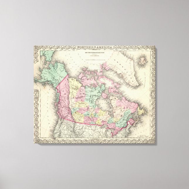 British, Russian & Danish Possessions Canvas Print (Front)