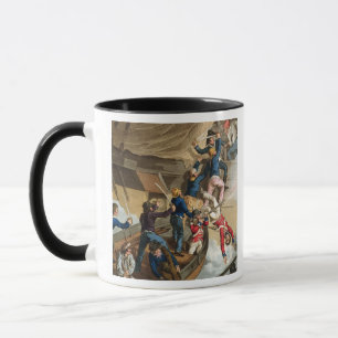 British Sailors Boarding a Man of War, engraved by Mug