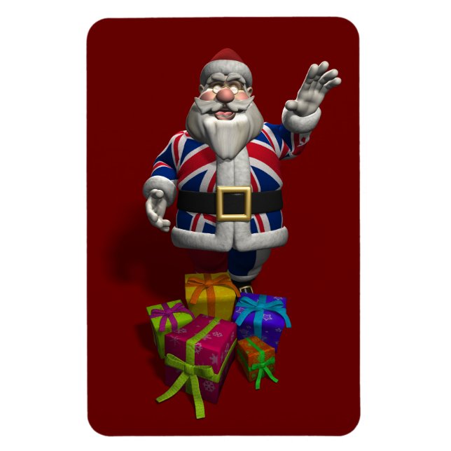 British Santa Claus Magnet (Vertical)