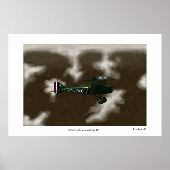 British Se5A Fighter World War One Poster (Front)