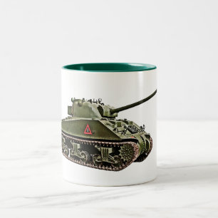 British Sherman VC Firefly tank Two-Tone Coffee Mug