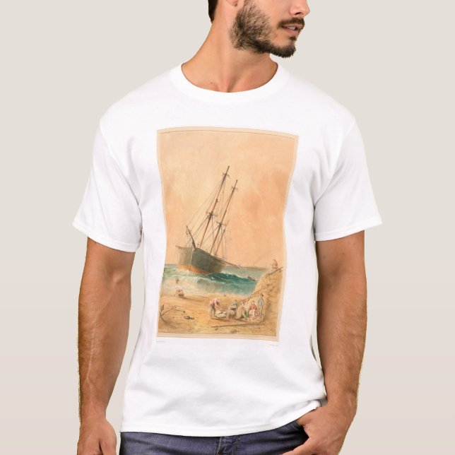 British ship "Viscata" Beached (0533A) T-Shirt (Front)