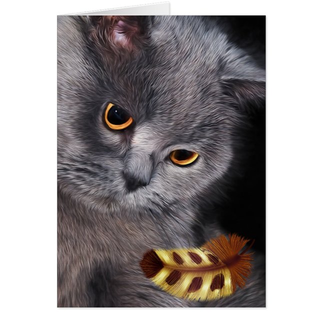 British Short-Hair Cat Lover Painting Blank (Front)