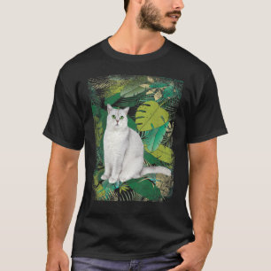 British Short Hair Shorthair Cat Tropical Hawaii V T-Shirt