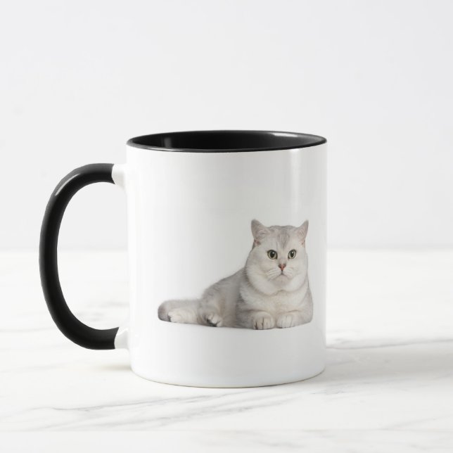 British Shorthair (2 years old) lying in front Mug (Left)