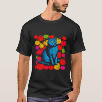British Shorthair Cat Abstract Art T-Shirt