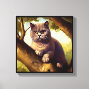 British Shorthair Cat Canvas Print