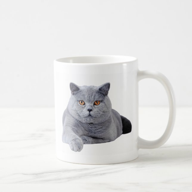 British shorthair cat coffee mug (Right)