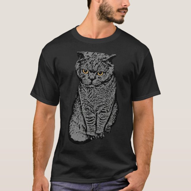 British Shorthair Cat  Feline Meow Kitty Tomcat An T-Shirt (Front)