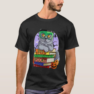 British Shorthair Cat Frankenstein Halloween Witch T-Shirt