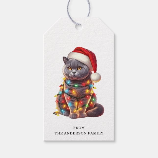British Shorthair Cat Gift Tags (Front)