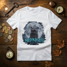 British Shorthair Cat Howling At The Moon T-Shirt