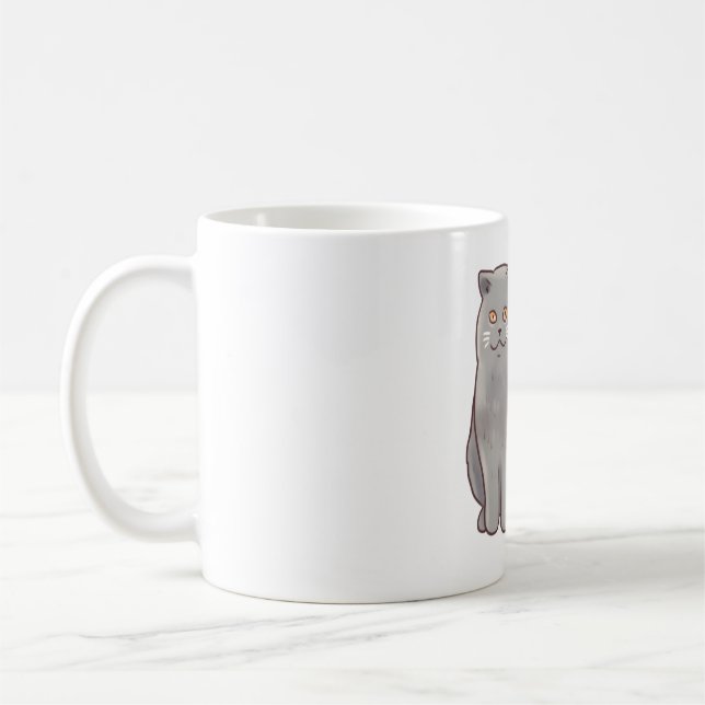 British shorthair cat Magic Coffee Mug (Left)