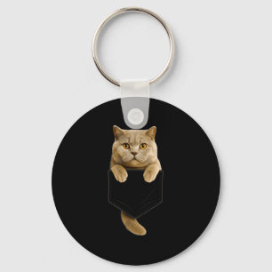 British Shorthair Cat Pocket Gifts Cat Mum Cat Dad Key Ring