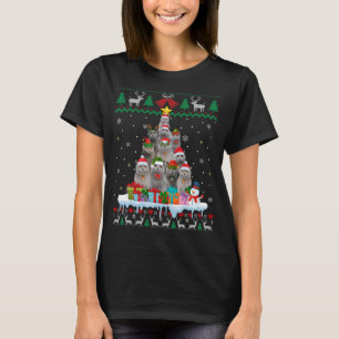British Shorthair Cat Santa Christmas Tree Ugly Xm T-Shirt