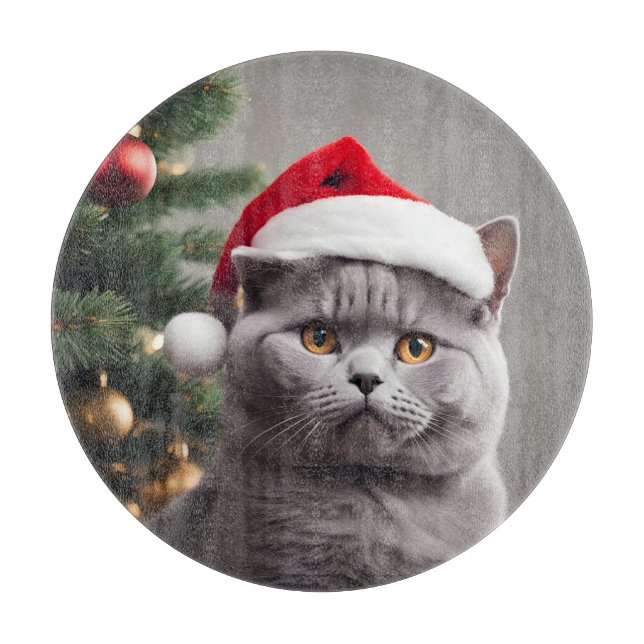 British Shorthair Christmas Cutting Board (Front)