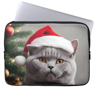 British Shorthair Christmas Laptop Sleeve