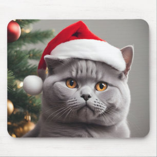 British Shorthair Christmas Mouse Mat