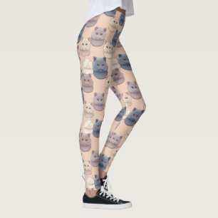 British Shorthair Cute Cat Lover Pattern Leggings