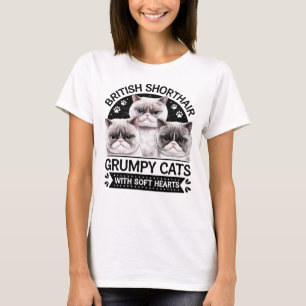 British Shorthair Grumpy Cats T-Shirt
