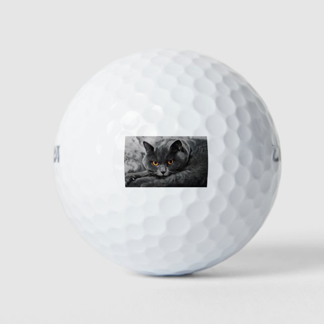 British Shorthair Kitty Golf Balls (Front)